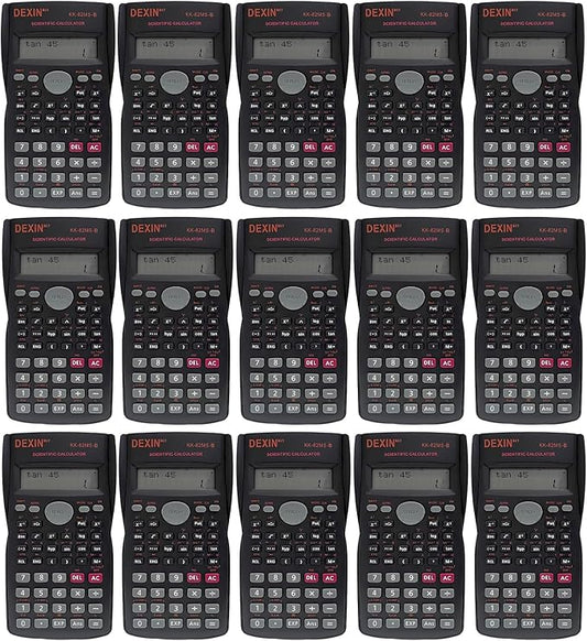 16 Pack 2 Line Engineering Scientific Calculator, Basic Construction Multi-Function Large Display Pocket Calculators Ideal for Office School Teacher Student Finance Math Chemistry Bussiness