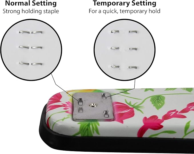 VIBRANZ-LAB Cute Heavy Duty Stapler for Home Office Supplies Standard Pretty Floral Staplers for Desk Cute Office Products Small Hand Stapler Desktop Stapler School Crafting Supplies Mini Stapler