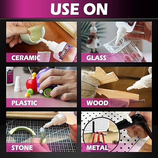 Super Glue Liquid for Plastic Ceramic Aquarium, 113.6 Gram Medium Thick All Purpose Clear Cyanoacrylate Adhesive, Heavy Duty CA Glue for Wood 3D Print Model Shoe Leather Glass Metal Rubber Craft