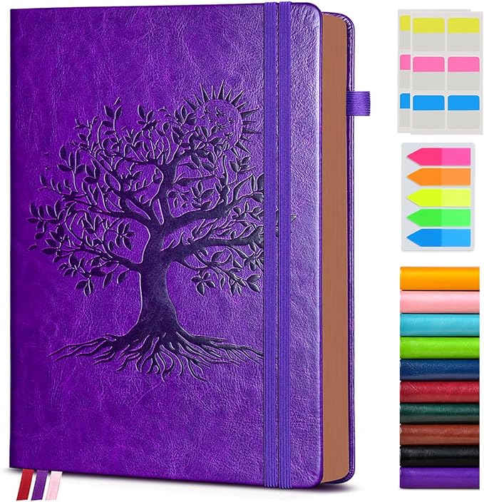 Vintage Leather Journal with 300 Numbered Pages,A4 Lined Journal for Men Women,Daily Journals for Writing,College Ruled Notebook for Work,School,Note taking,Travel Diary,Large (8.5" X 11.3")