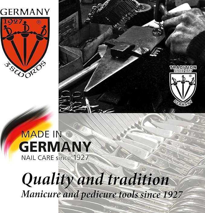 3 Swords Germany - Embroidery Scissors, Stork Scissors Shears for Art Work, Daily Use in Household, Sewing, Art Work, Craft with black Synthetic Leather case