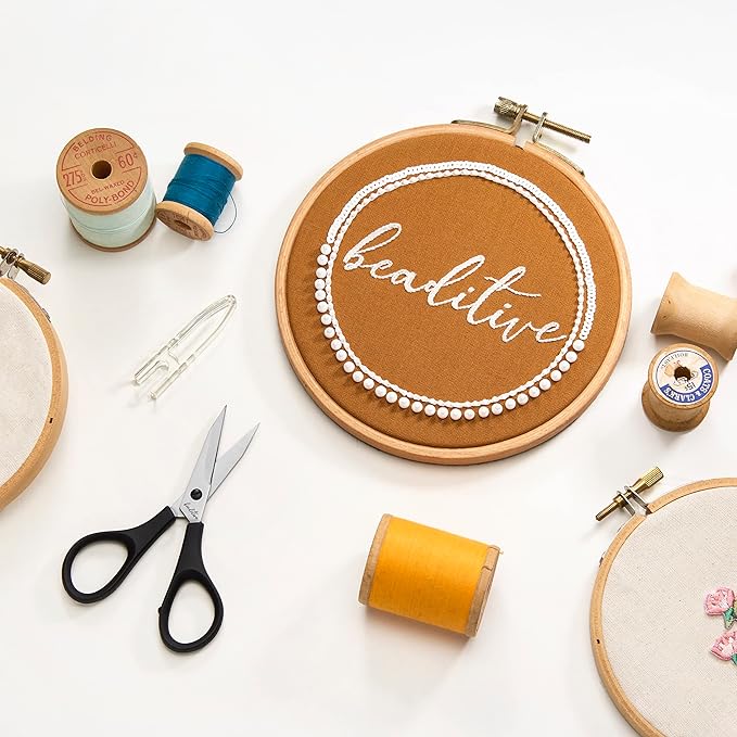 Beaditive Lightweight Sewing and Embroidery Scissors Set (2 PC) | Sewing, Embroidery, Paper Cutting, Crafting | Stainless Steel | Protective Cover (4 in)