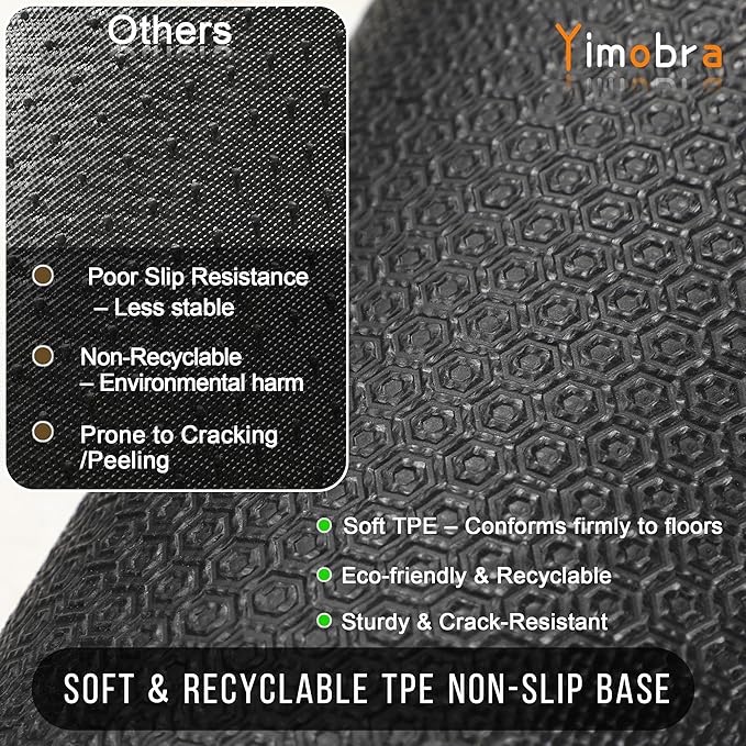 Yimobra Welcome Mat Outdoor Indoor 29.5x17, All-Weather Waterproof Outdoor Mats for Front Door, Non-Slip Low Profile Porch Patio Doormat, Coffee